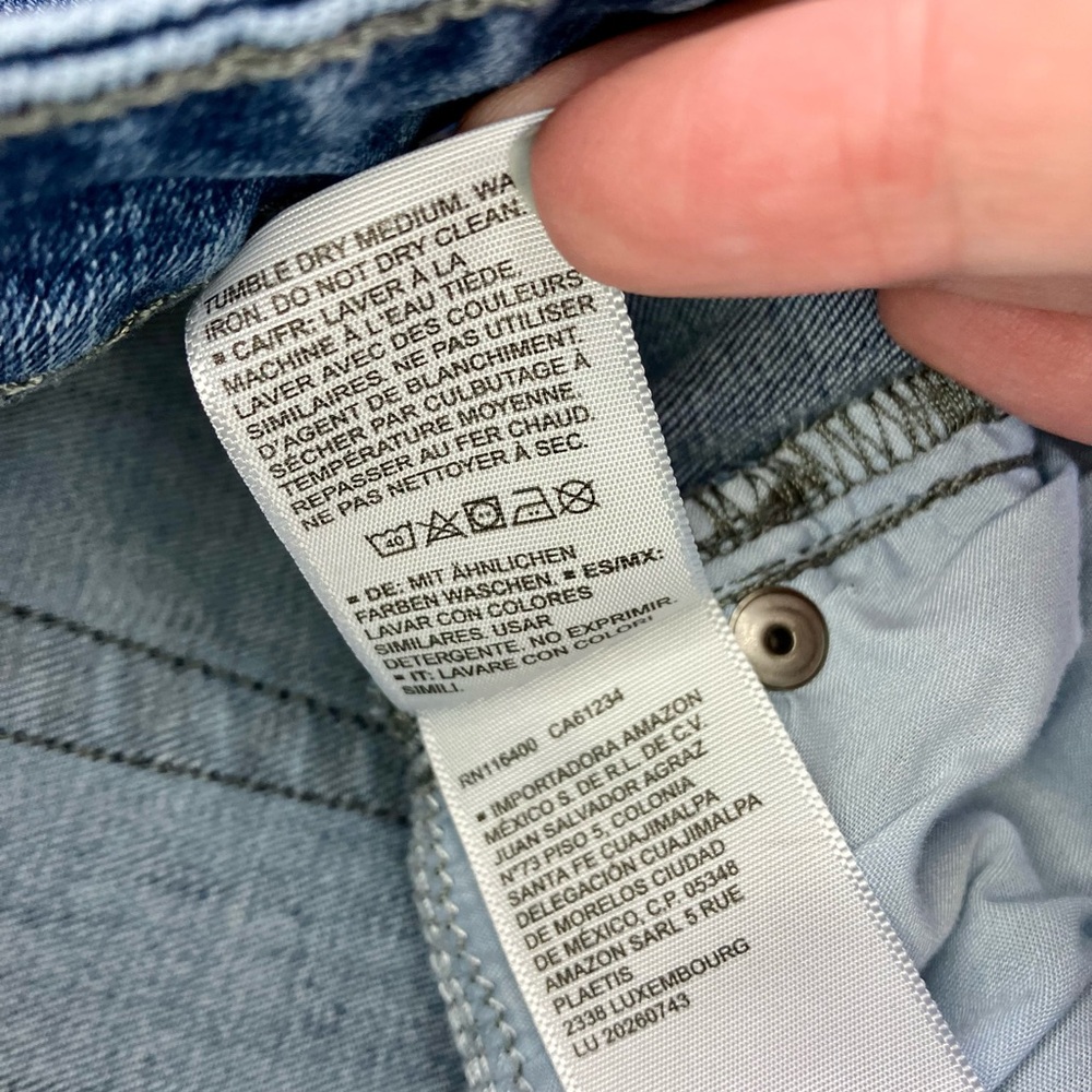 Daily Ritual ~ Straight Leg Cropped Jeans raw hem - Picture 8 of 8